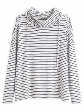 GAP Black and White Striped Hoodie XL